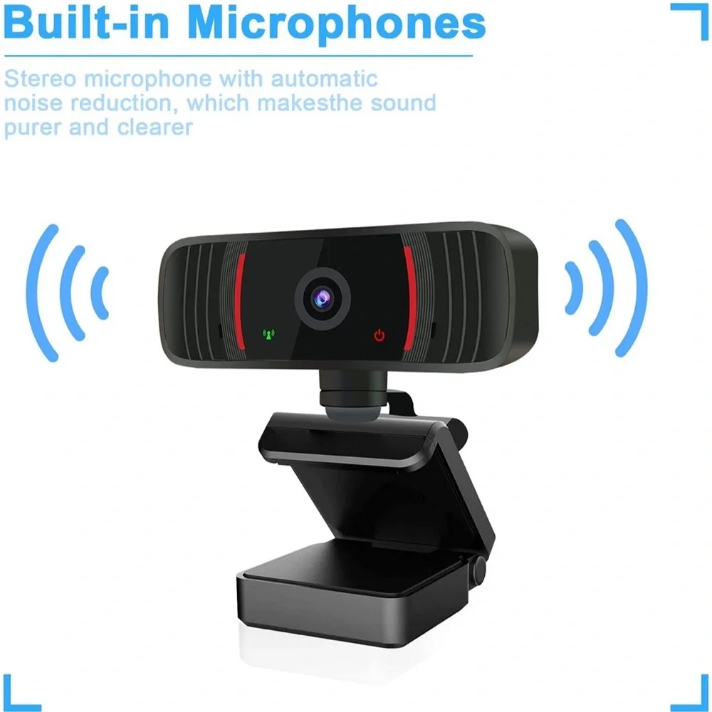 Webcam with Microphone for Desktop, Peteme 1080P HD USB Web Cameras